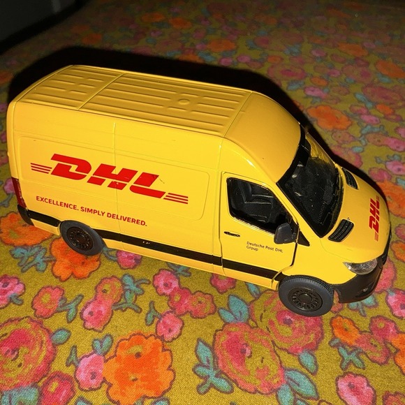 Mercedes-Benz Sprinter DHL Delivery Van, Kinsmart, Diecast Toy Car, 5'', 1:48